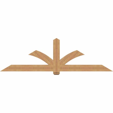 Ekena Millwork Redmond Smooth Timber Gable Bracket, Western Red Cedar, 96"W x 28"H x 3 1/2"D x 5 1/2"F, 7/12 Pitch GBW096X28X0406RED00SWR